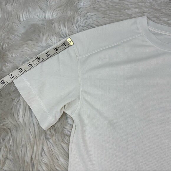 Everlane Women’s White Recycled Polyester Box-Cut Crew Neck Crop Top Tee L/C43 - Picture 9 of 10